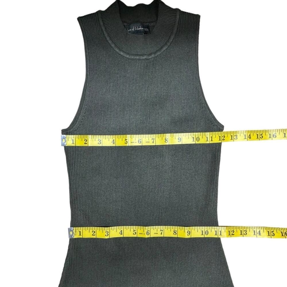 House of Harlow 1960 Sleeveless Mock Neck Ribbed Midi Dress Forest Green Small - Picture 14 of 16